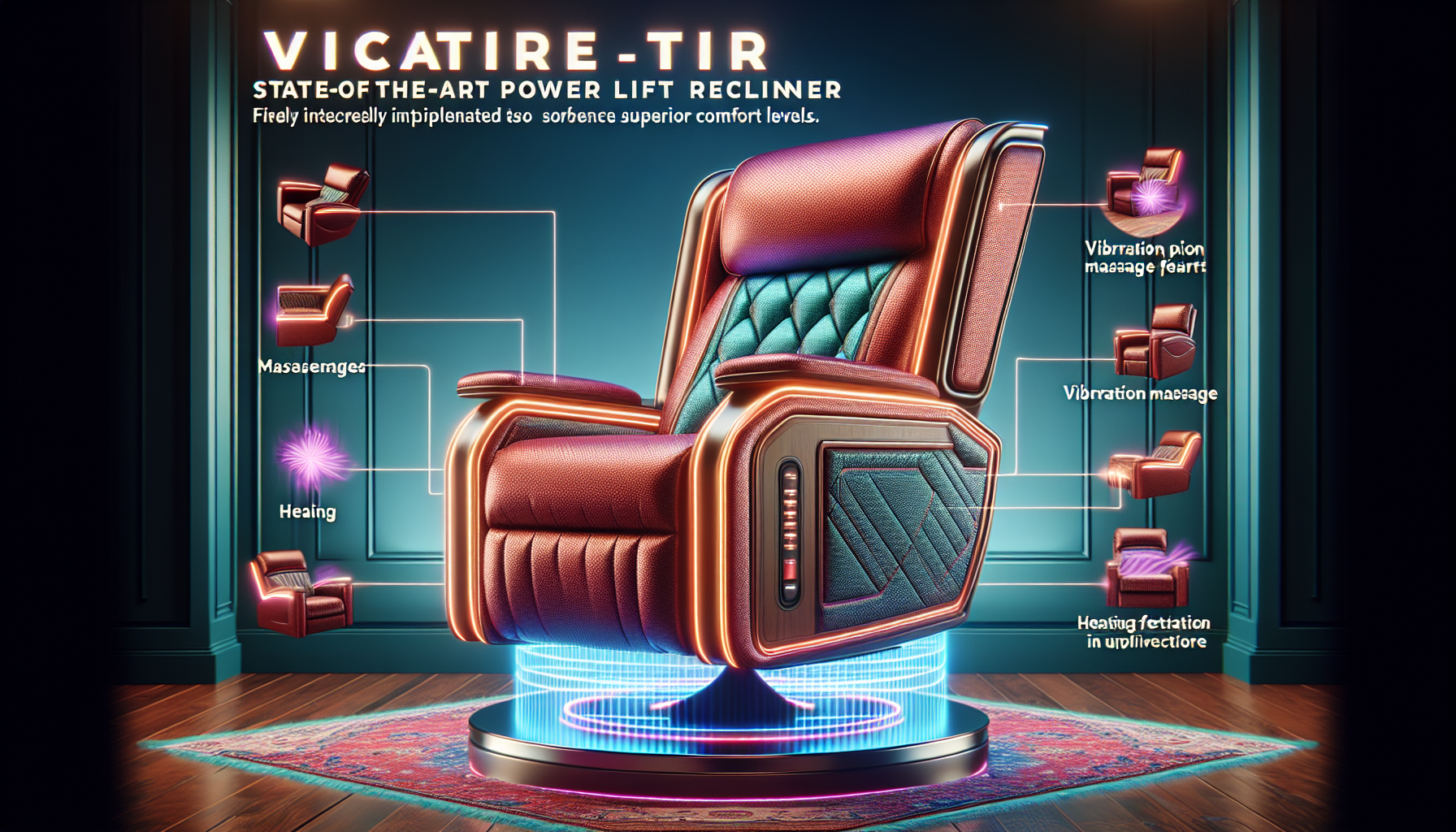 Experience Ultimate Comfort: The Luxury Power Lift Recliner with Vibration Massage and Heating Features
