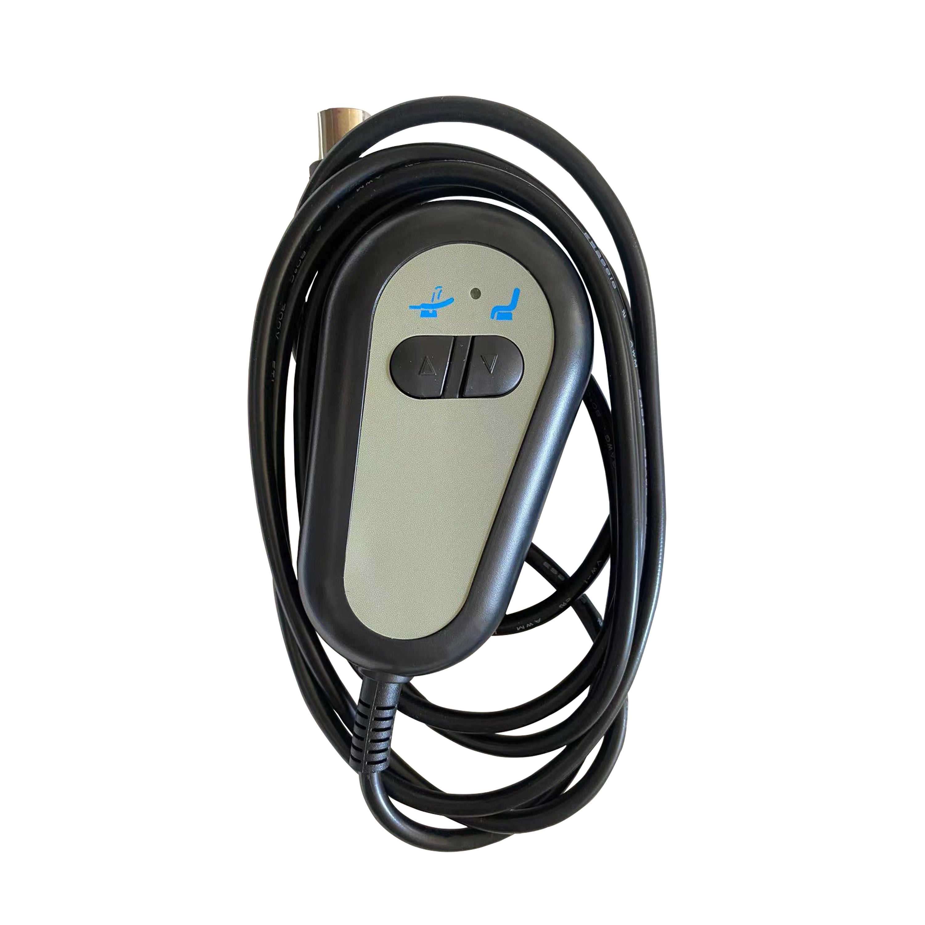 Overstuffed Large Power Lift Recliner with Massage and Heat, Brown, two button remote