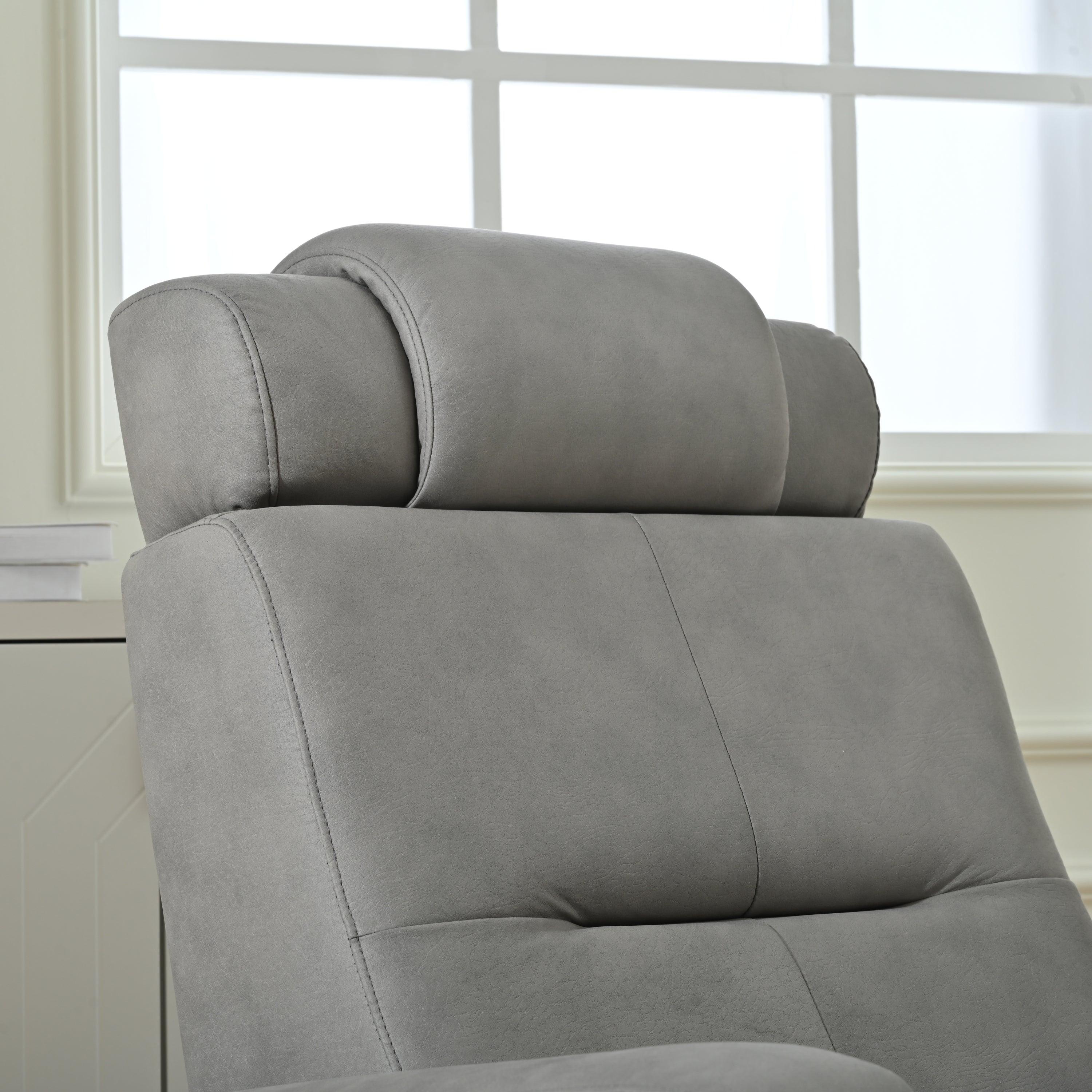 Modern Power Lift Recliner Chair, Light Gray