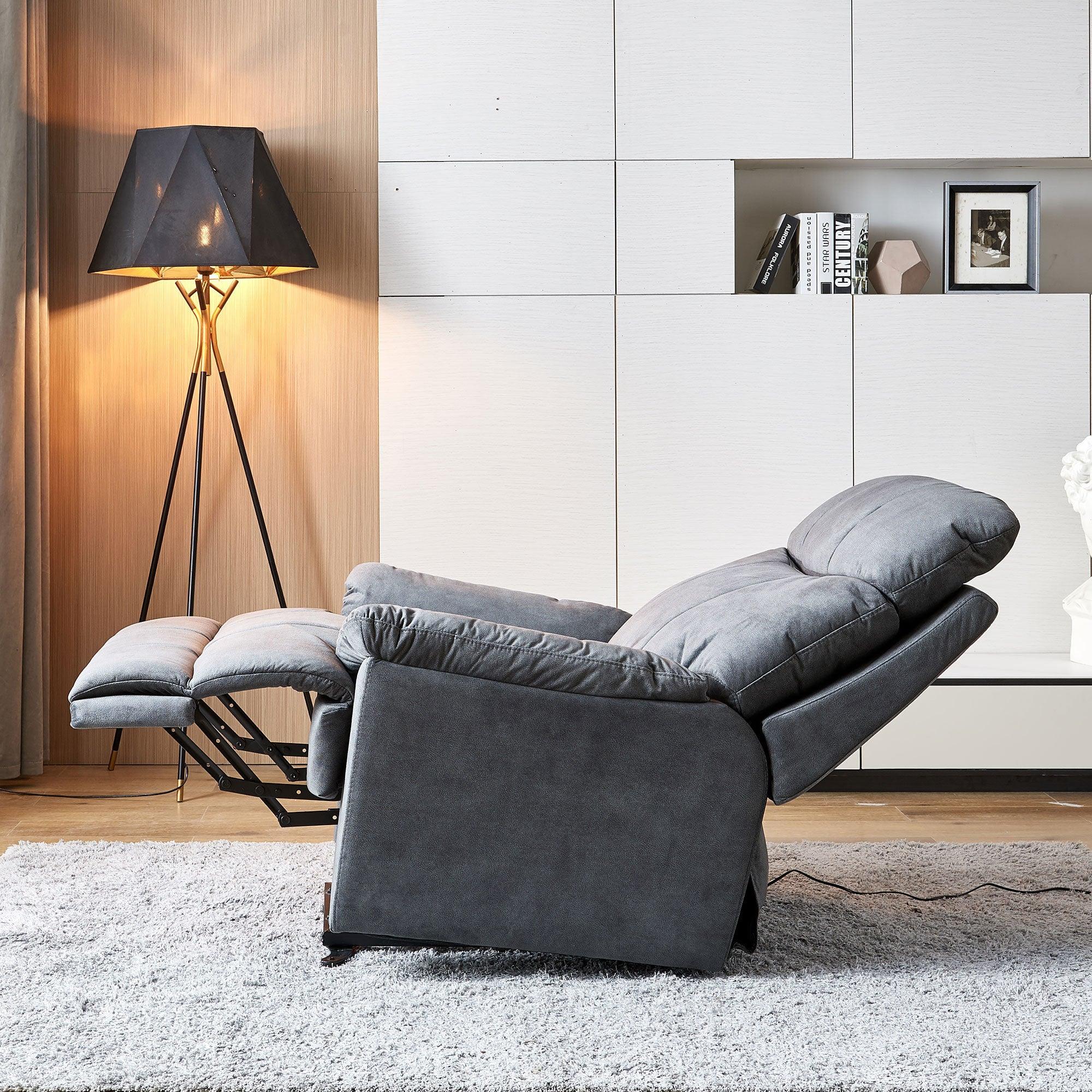 Electric Power Lift Recliner Chair, side reclined view