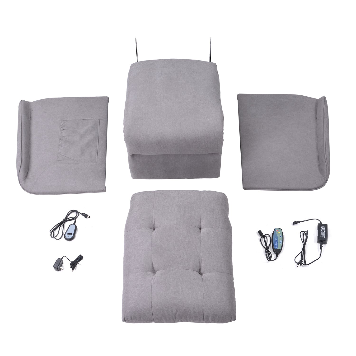 Light Gray Power Lift Chair Assembly Pieces