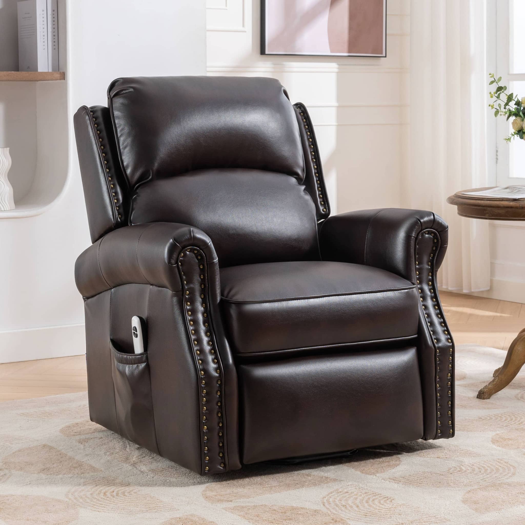 Lift Recliner Chair, Brown,  seated room view