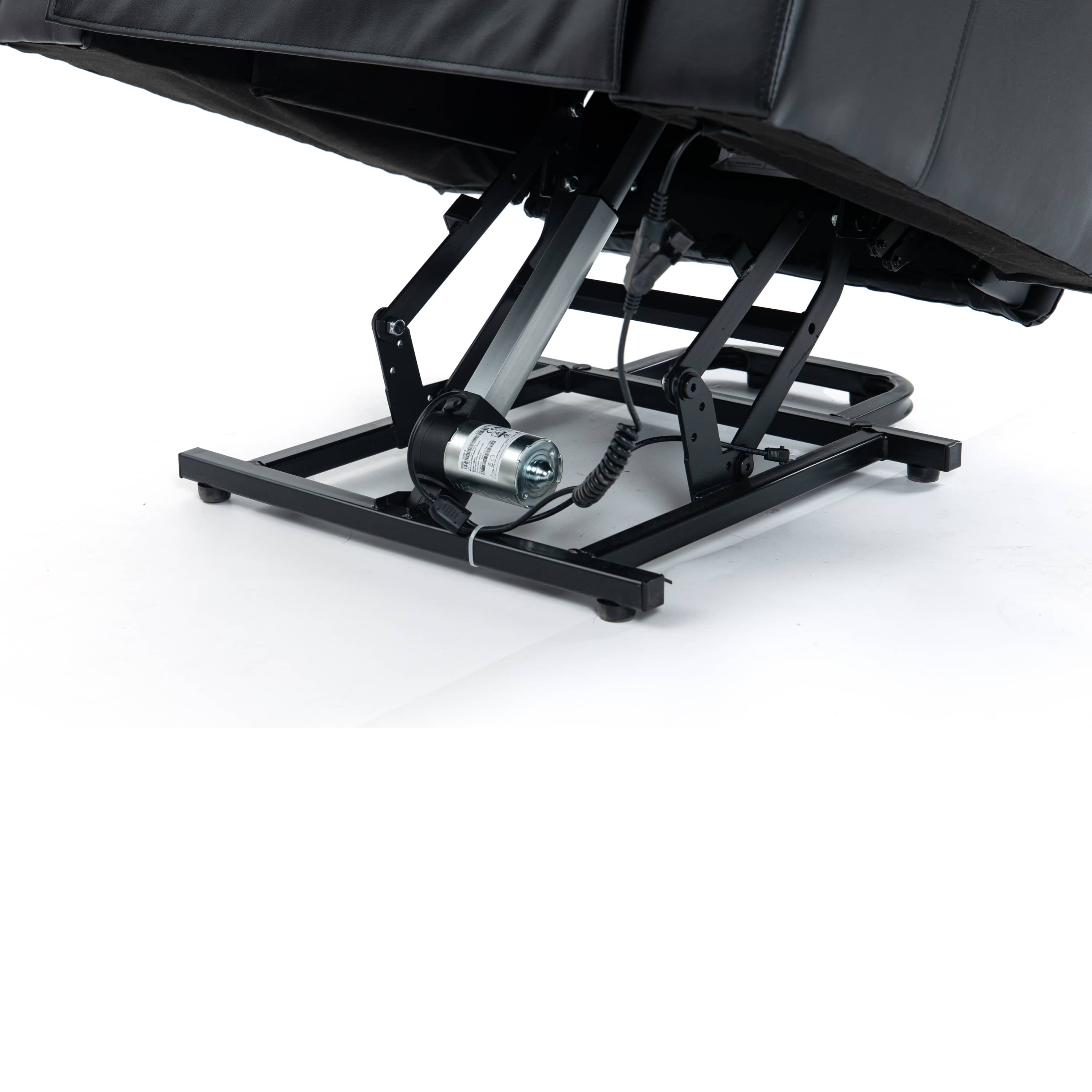 Power Lift Recliner Chair with Massage and Lumbar Heating, Black, okin motor