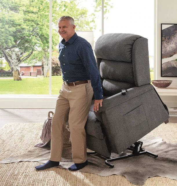 Polaris Lift Chair Power Recliner, lifted