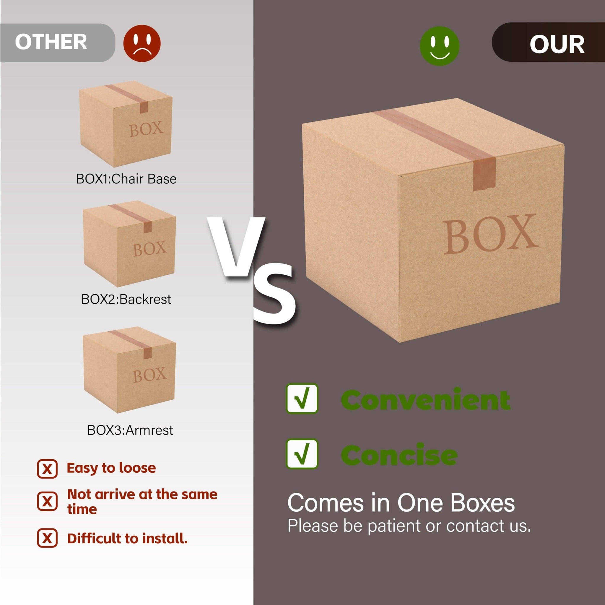 Lift Chair Recliner, Dark Brown, packaging