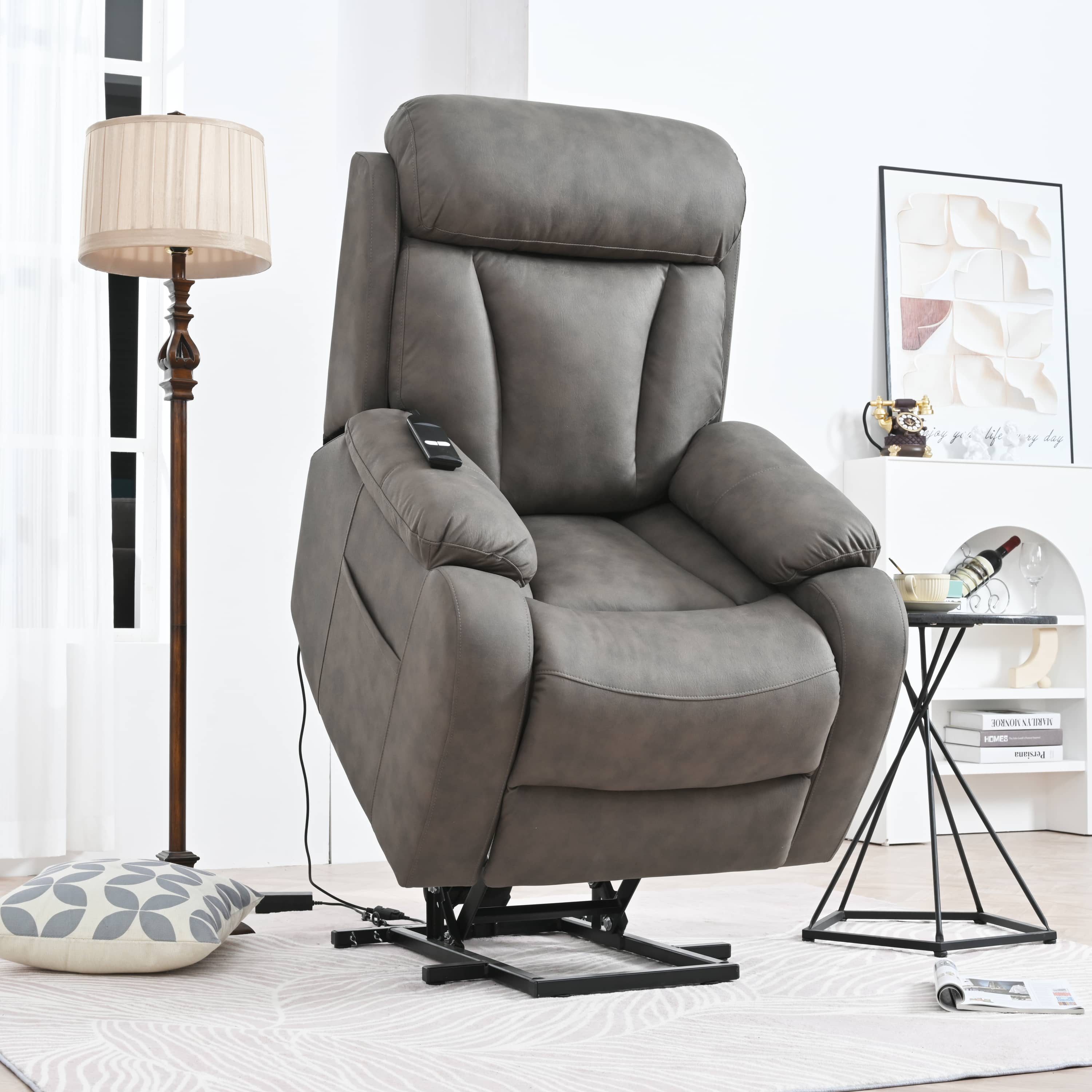 Ergonomic lifting chair recliner, lifted