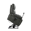 Gray Power Lift Chair Right Profile with Lift Extended