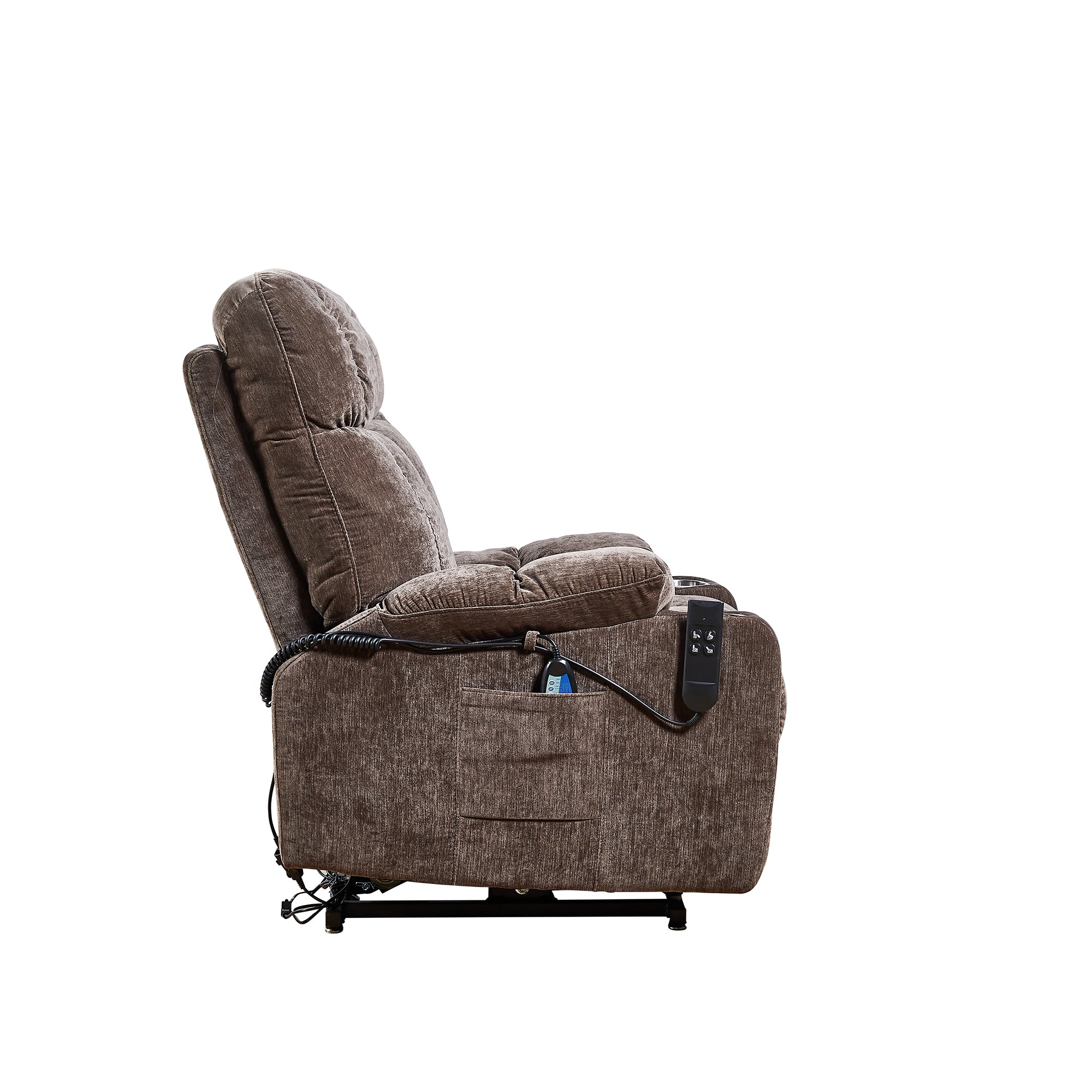 Brown Power Lift Chair Right Side Profile