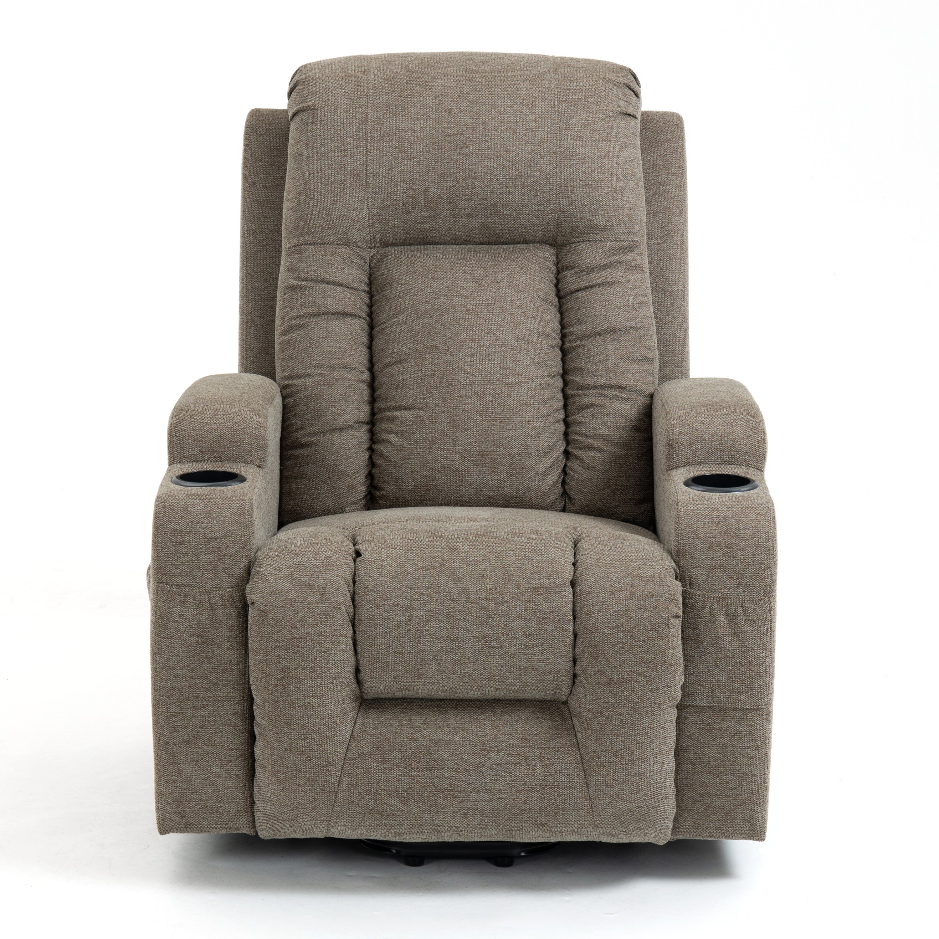 Infinite Position Heavy Duty Power Lift Recliner with Massage and Heat, seated front view