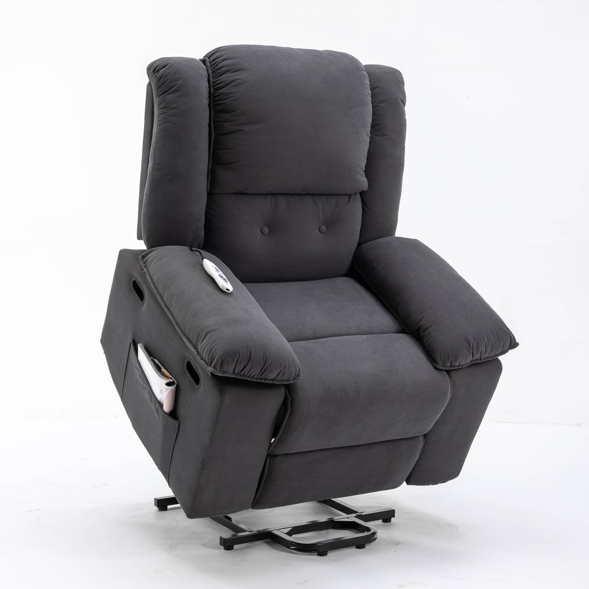 Massage and Heat Power Lift Chair Recliner, Gray