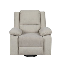 Power Recliner Chair With Massage and Cushion Heating, Beige, front view - My Lift Chair