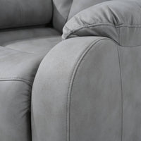 Light Gray Power Lift Chair Left Armrest Closeup