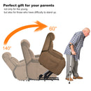 Power Lift Chair Recliner with Soft-Touch Fabric, angles of recline and lift