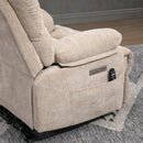 Large Power Lift Recliner Chair with Heat and Massage, side view of remote functions