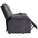 Power Lift Recliner Chair with Heat and Massage, side view foot rest raised