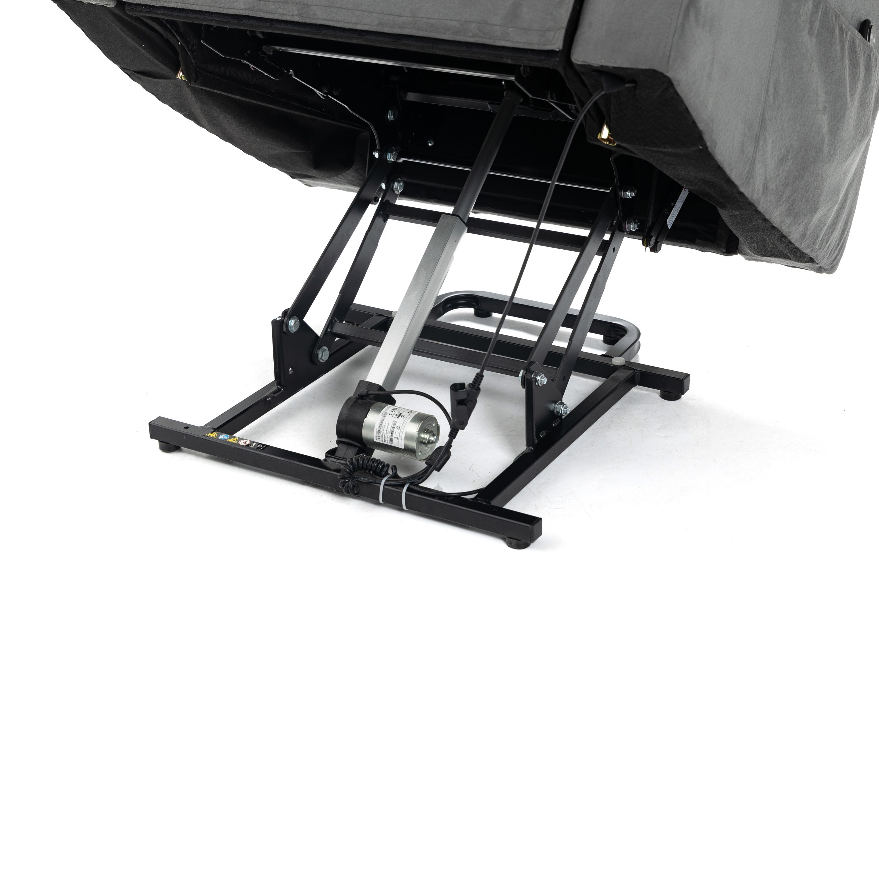 Grey Power Lift Recliner Chair with Vibration Massage and Lumbar Heat, lift mechanism