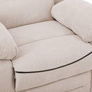 Beige Power Lift Chair Seat Closeup