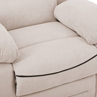 Beige Power Lift Chair Seat Closeup