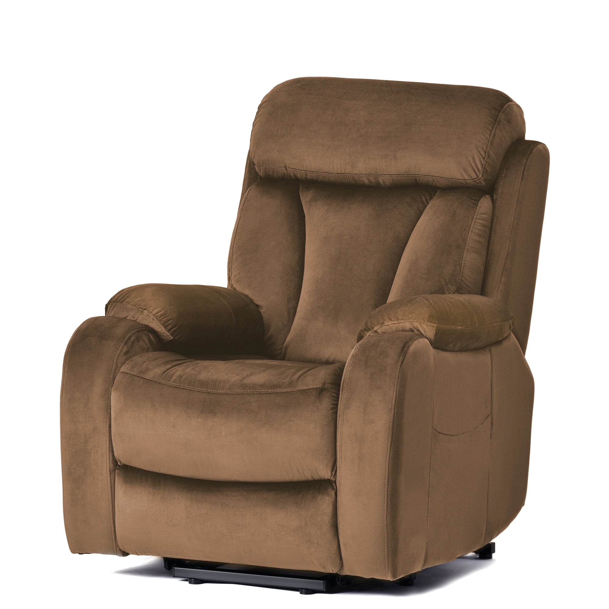 Brown Power Lift Chair Front Left Profile