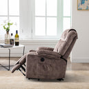 Power Lift Recliner Chair with Washable Cover, side view, partially reclined