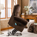 Ultra-Wide Power Lift Recliner with Heat and Massage Therapy, lifted side view