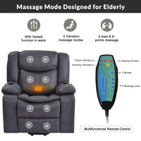 Power Lift Recliner Chair with Heat and Massage, heat and massage points