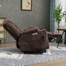 EMON'S Large and Wide Power Lift Recliner Chair with Massage and Heat, Brown