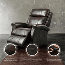 Brown Electric Power Lift Recliner Chair with Massage and Heat, features