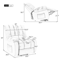 Beige Massage Lift Chair Recliner, dimensions
