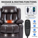 Brown Leatheraire Lifting Chair, heat and massage points
