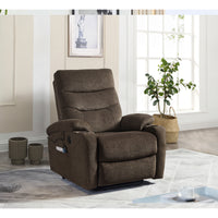 Electric Power Lift Recliner with Massage and Heat, Dark Brown