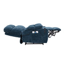 Blue infinite position sleep and lift recliner with heat massage, lay flat position