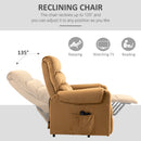 Velvet Touch Power Lift Recliner Chair with Vibration Massage, reclining angle