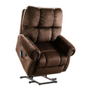 Ultra-Wide Power Lift Recliner with Heat and Massage Therapy, lifted angle view