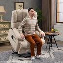 Large Power Lift Recliner Chair with Heat and Massage, man standing up