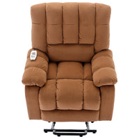Light Brown Power Lift Chair with Lift Extended Front Profile