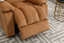 Beige Power Lift Chair Front Profile Foot Rest Lifted
