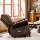 Ultra-Wide Power Lift Recliner with Heat and Massage Therapy, reclined room view
