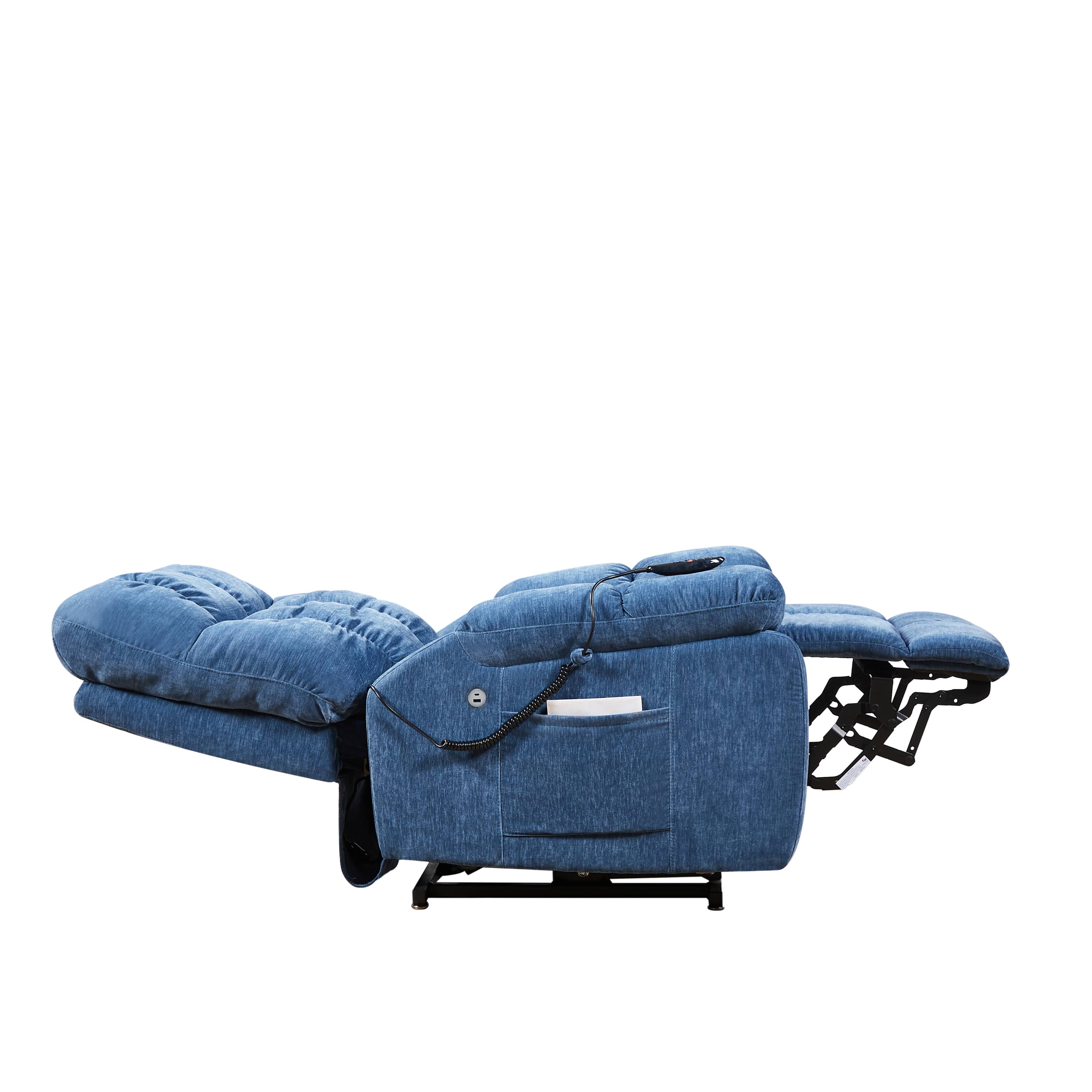 Power Lift Recliner with deep Tissue Massage and Heat, lie flat view