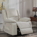 Power Recliner Chair With Massage and Cushion Heating, Beige, footrest - My Lift Chair
