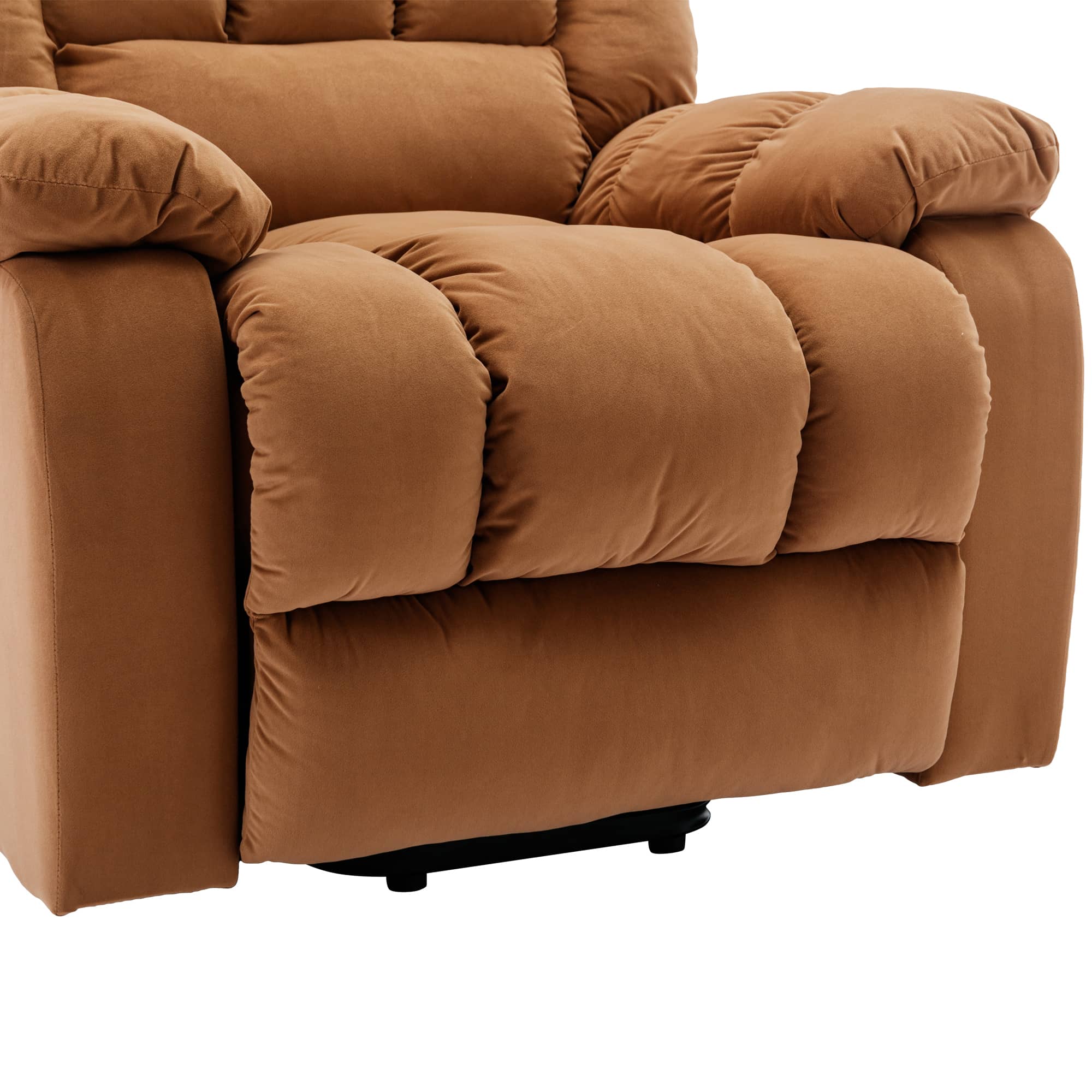 Beige Power Lift Chair Front Profile Foot Rest