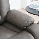 Dark Gray Power Lift Chair Left Armrest Closeup