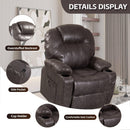 Lift Chair Recliner, Dark Brown, details