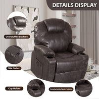 Lift Chair Recliner, Dark Brown, details
