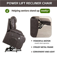 Dark Brown Lift Chair Recliner, power lift