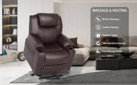 Premium Power Lift Recliner with 8-Point Massage and Heat, massage and heat functions