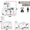 Modern Power Lift Chair Recliner,  measurements