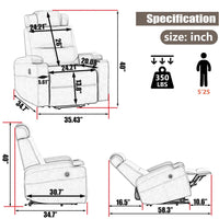 Modern Power Lift Chair Recliner,  measurements