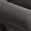 Infinite Position Power Lift Recliner with Heat and Massage, Dark Gray, close up of arm rest