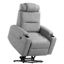 Modern Power Lift Recliner Chair, Light Gray